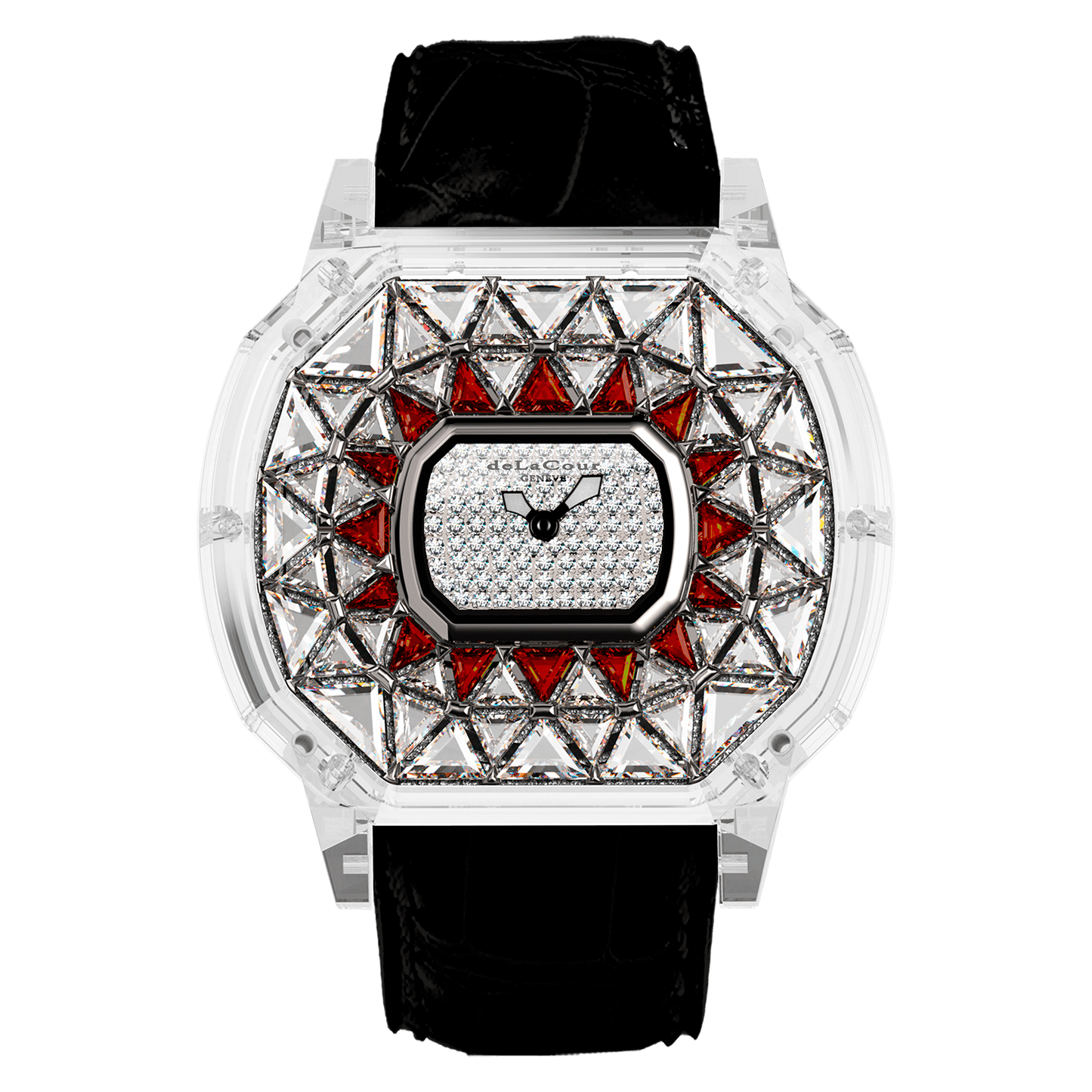 Reflect Tetra White & Red Sapphire Watch