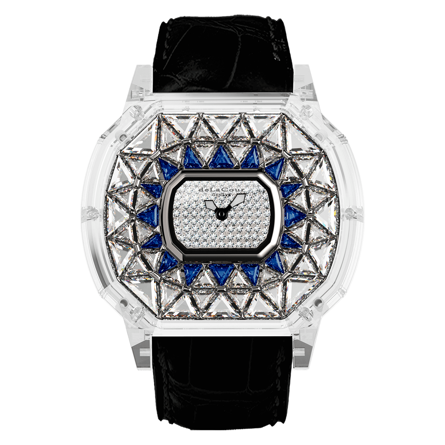 Reflect Tetra White & Blue Sapphire Watch