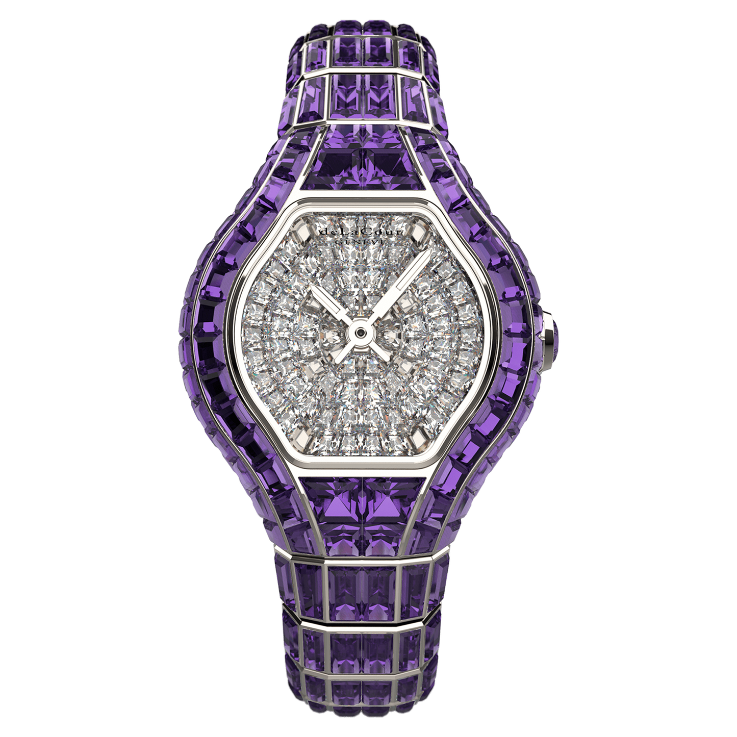 City Glamour Amethyste White Gold Watch