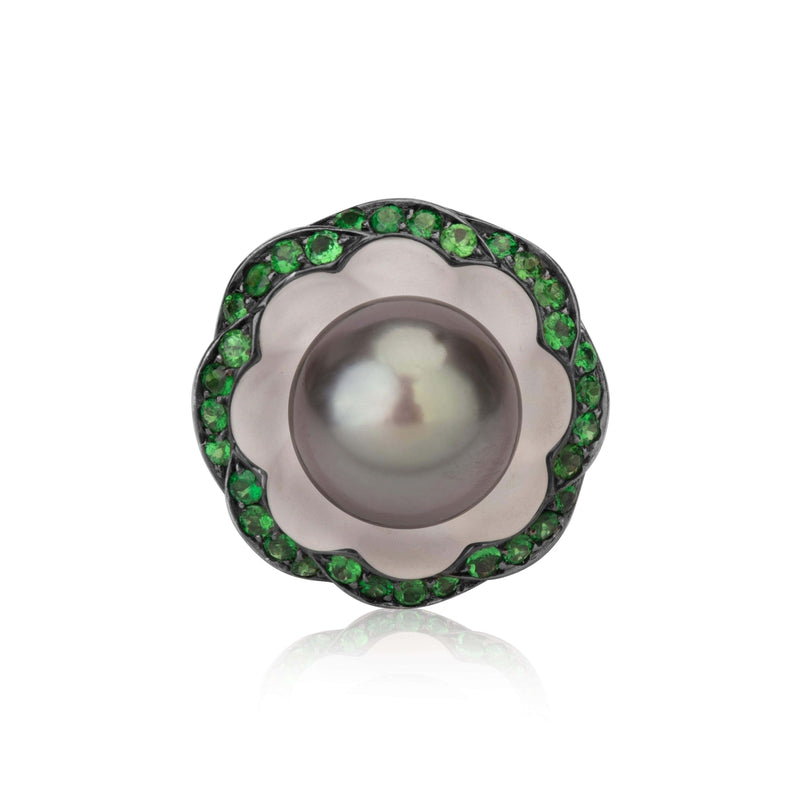 White Gold Tsavorite Ring by Andreoli Image 1
