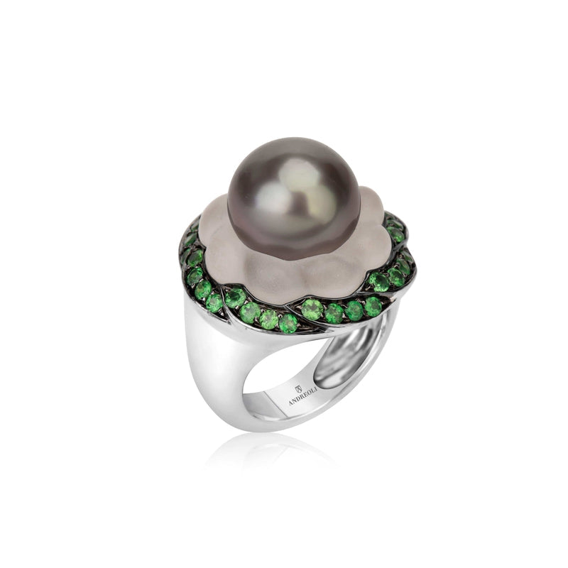 White Gold Tsavorite Ring by Andreoli Image 2