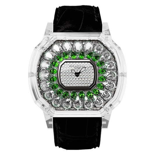 Reflect Iris White & Green Sapphire Watch