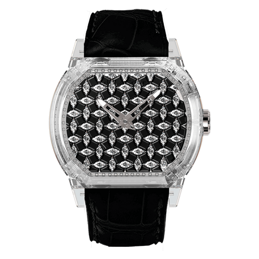 Reflect Harlequin Black & White Sapphire Watch