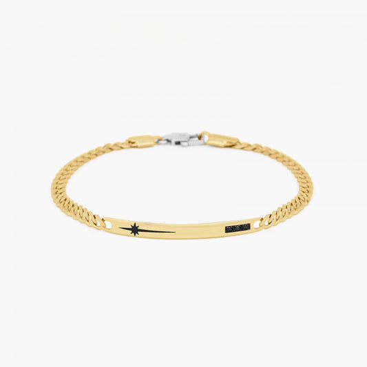 Zancan yellow gold bracelet with diamonds.