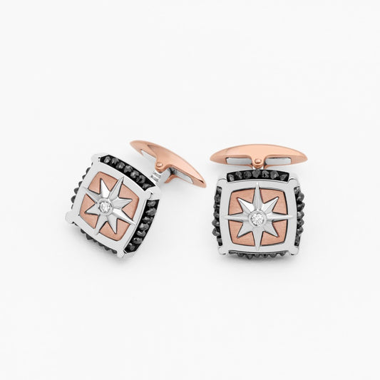 Zancan Gold And Diamond Cufflinks