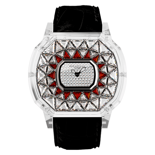 Reflect Tetra White & Red Sapphire Watch