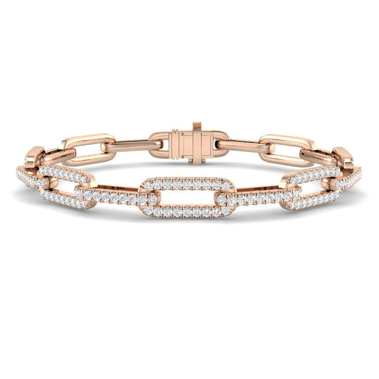 6mm Full Pave Diamond Open Link Bracelet