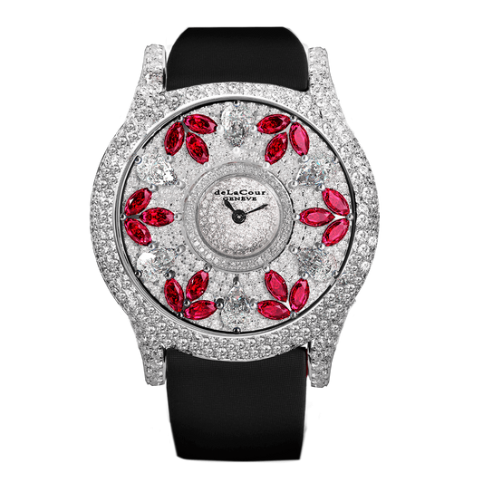 Passion Sparkle White & Red White Gold Watch