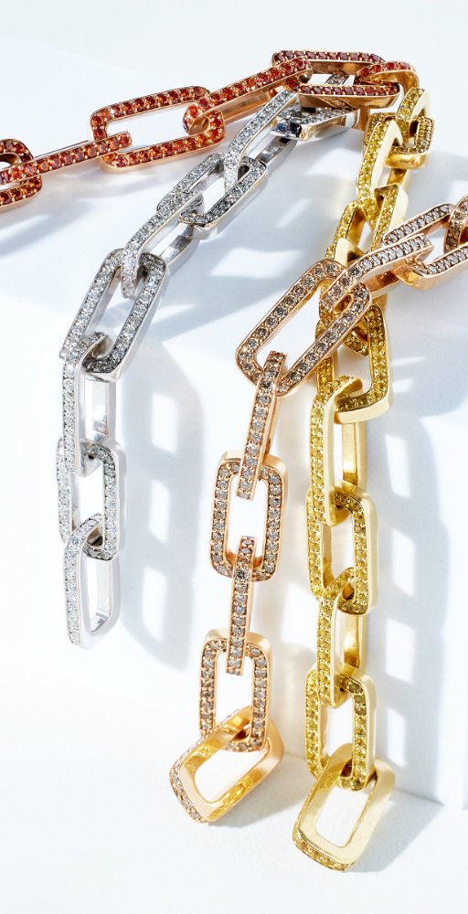Yellow Gold Link Bracelet - Yellow Sapphire