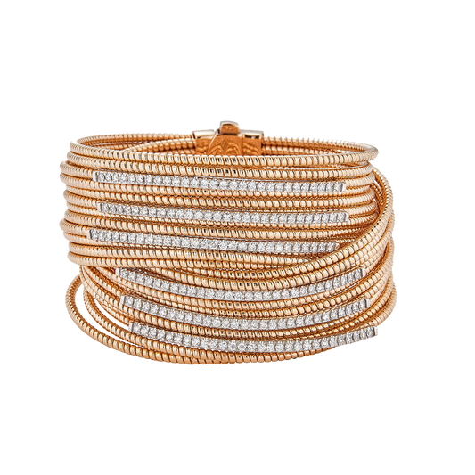 Rose Gold Oro Coil Bracelet Wide