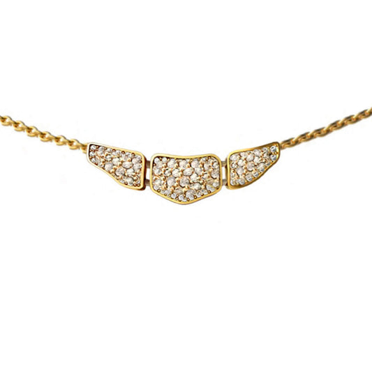 Skin 3 Elements Full Pavé Diamond Necklace - Yellow Gold