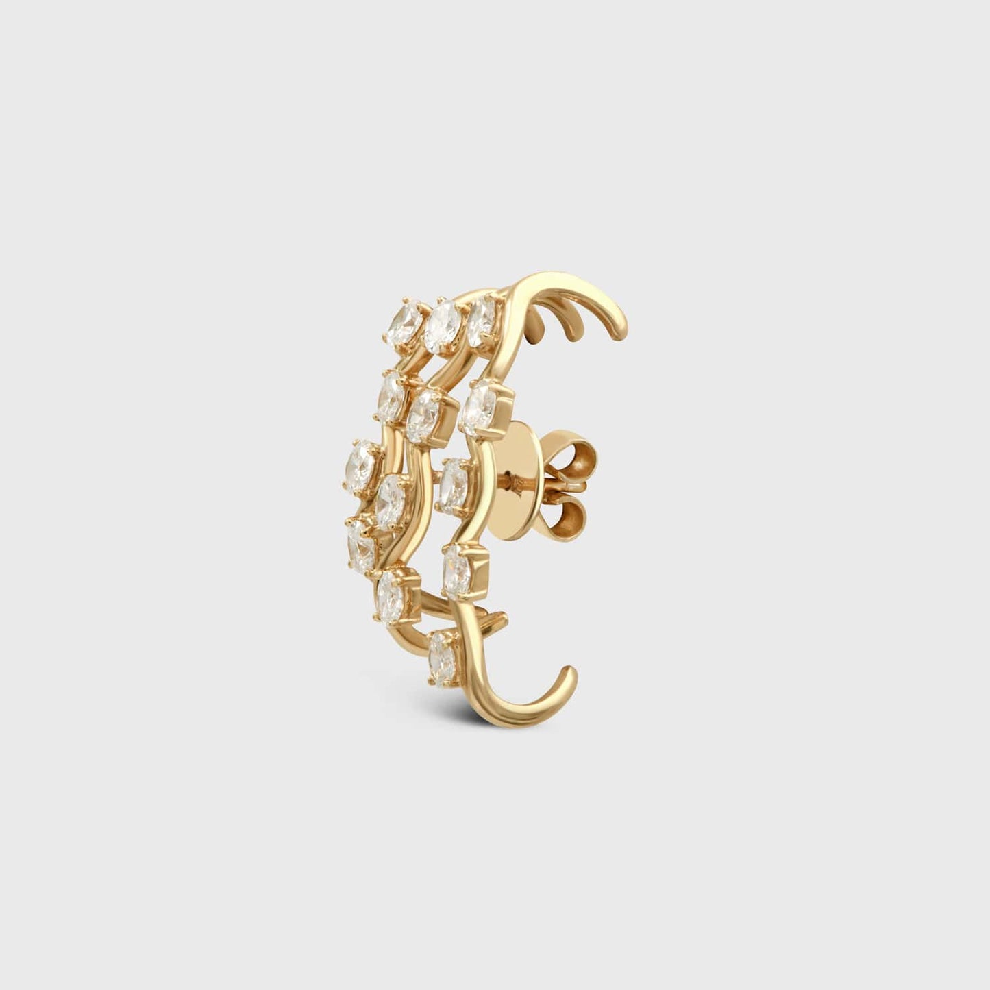 Yellow Gold Octopus Earring