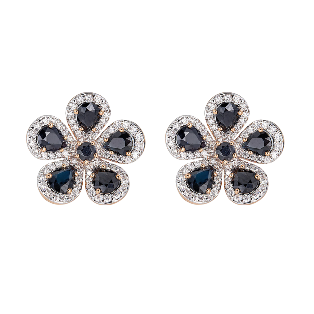 Rose Gold Classic Flower Earrings
