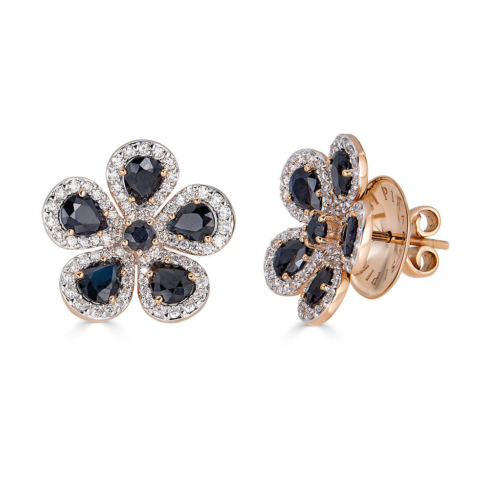 Rose Gold Classic Flower Earrings