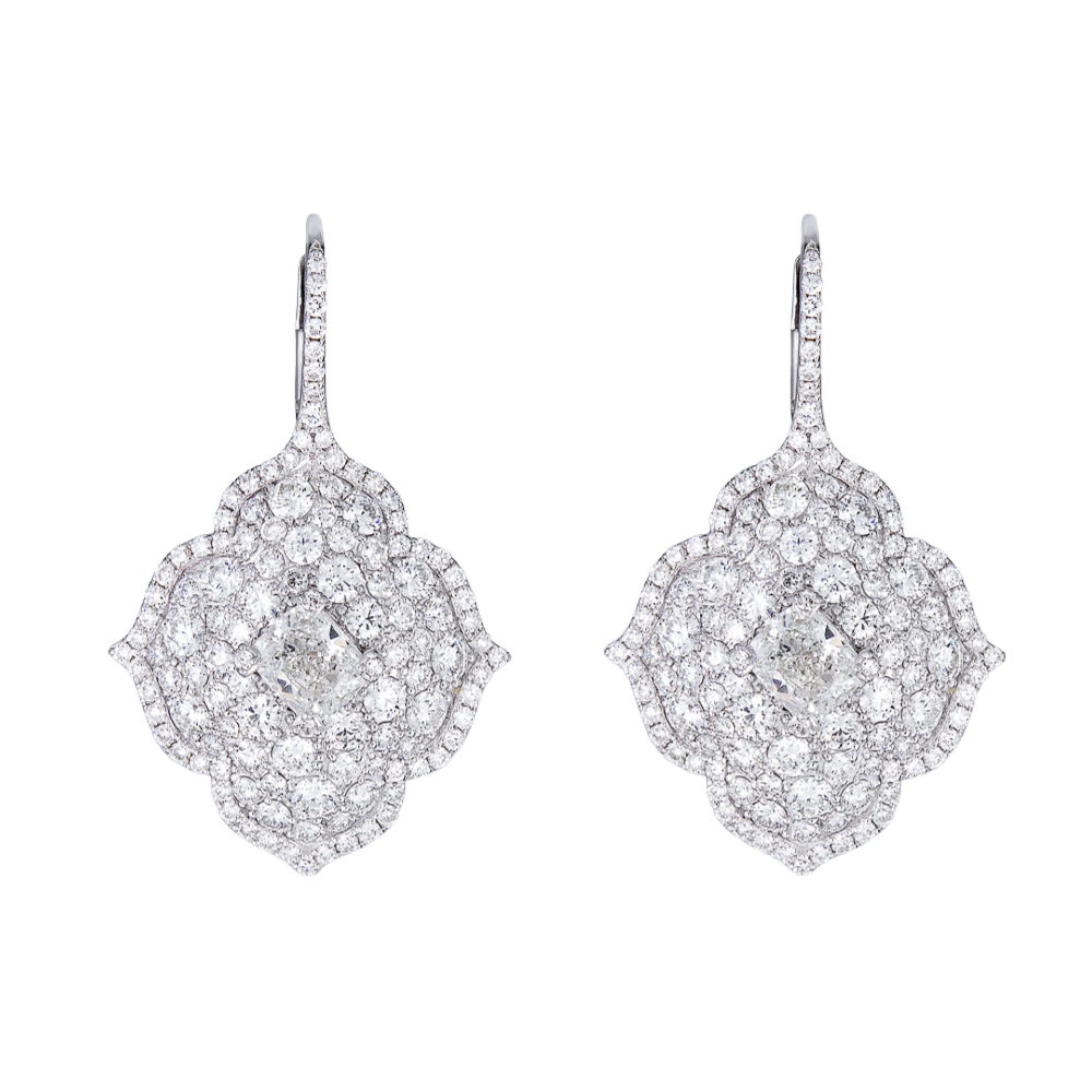White Gold Pasha Drop Earrings