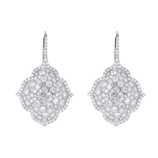 White Gold Pasha Drop Earrings