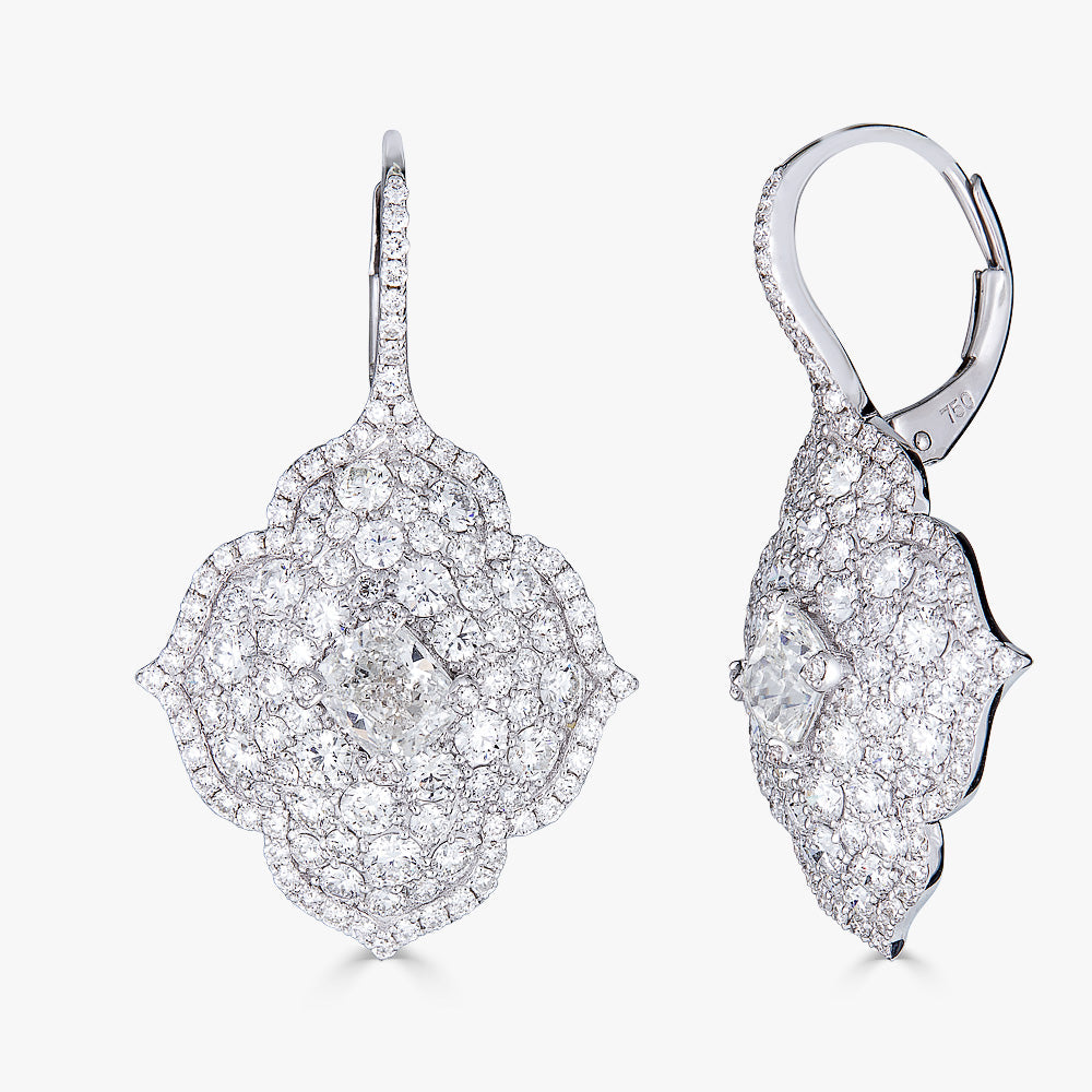 White Gold Pasha Drop Earrings