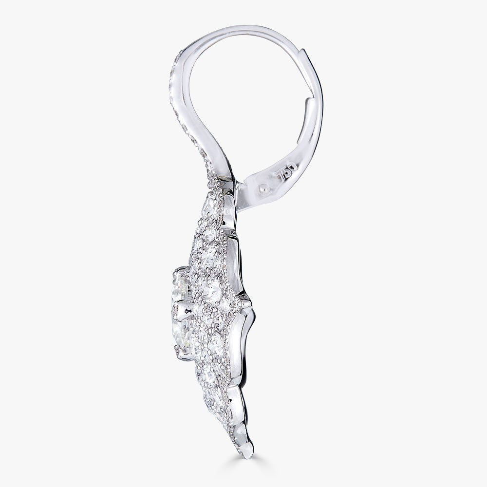 White Gold Pasha Drop Earrings
