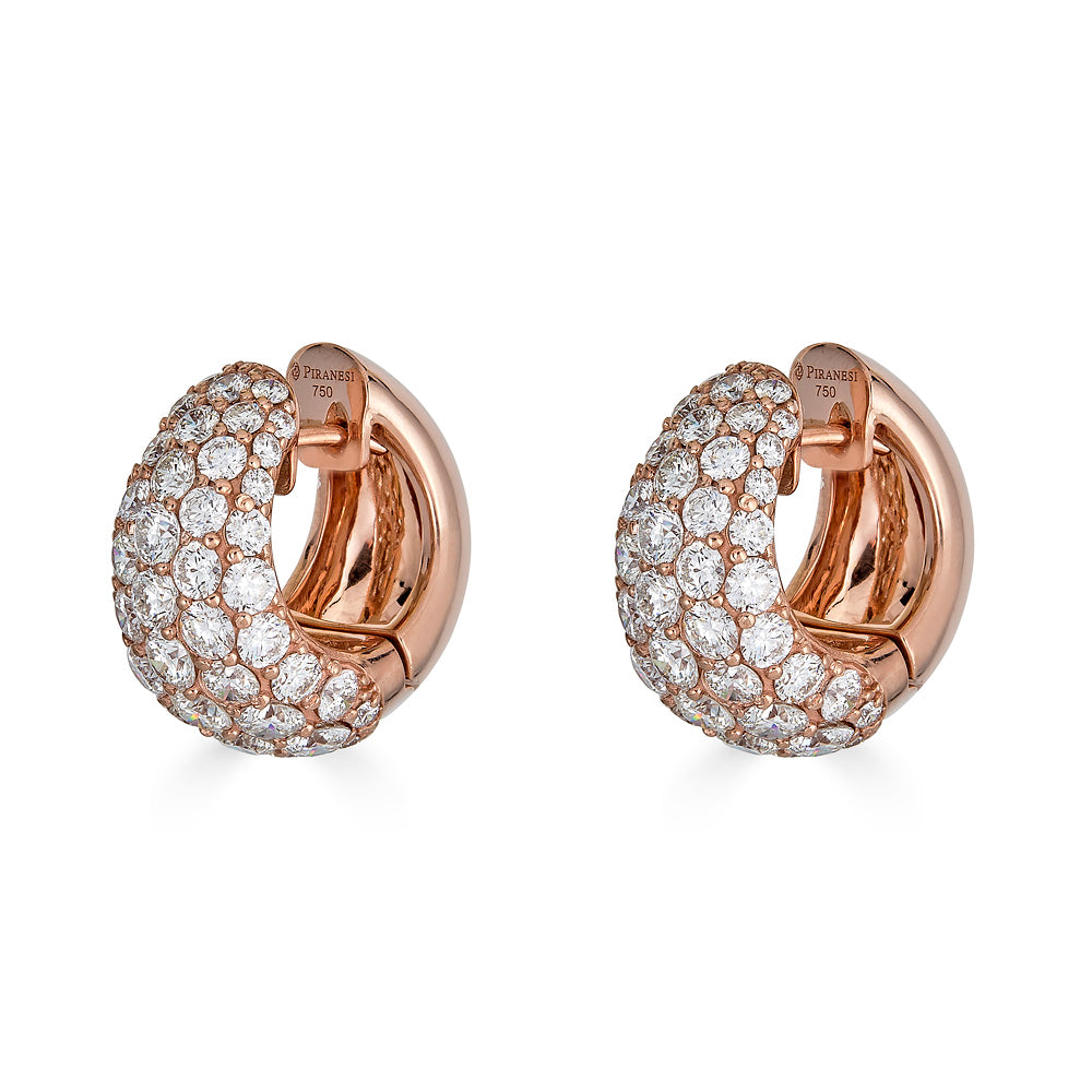 Rose Gold Dome Huggie Earring