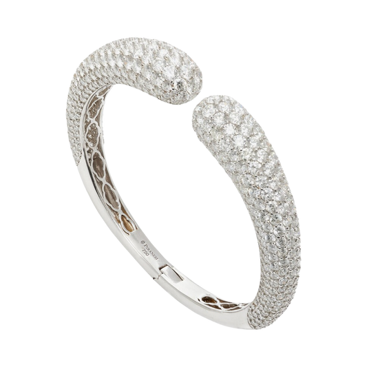 White Gold Dome Bangle