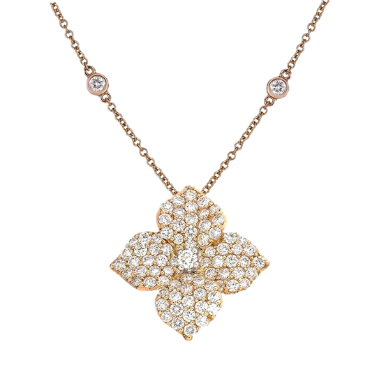 Rose Gold Fiore Large Flower Necklace