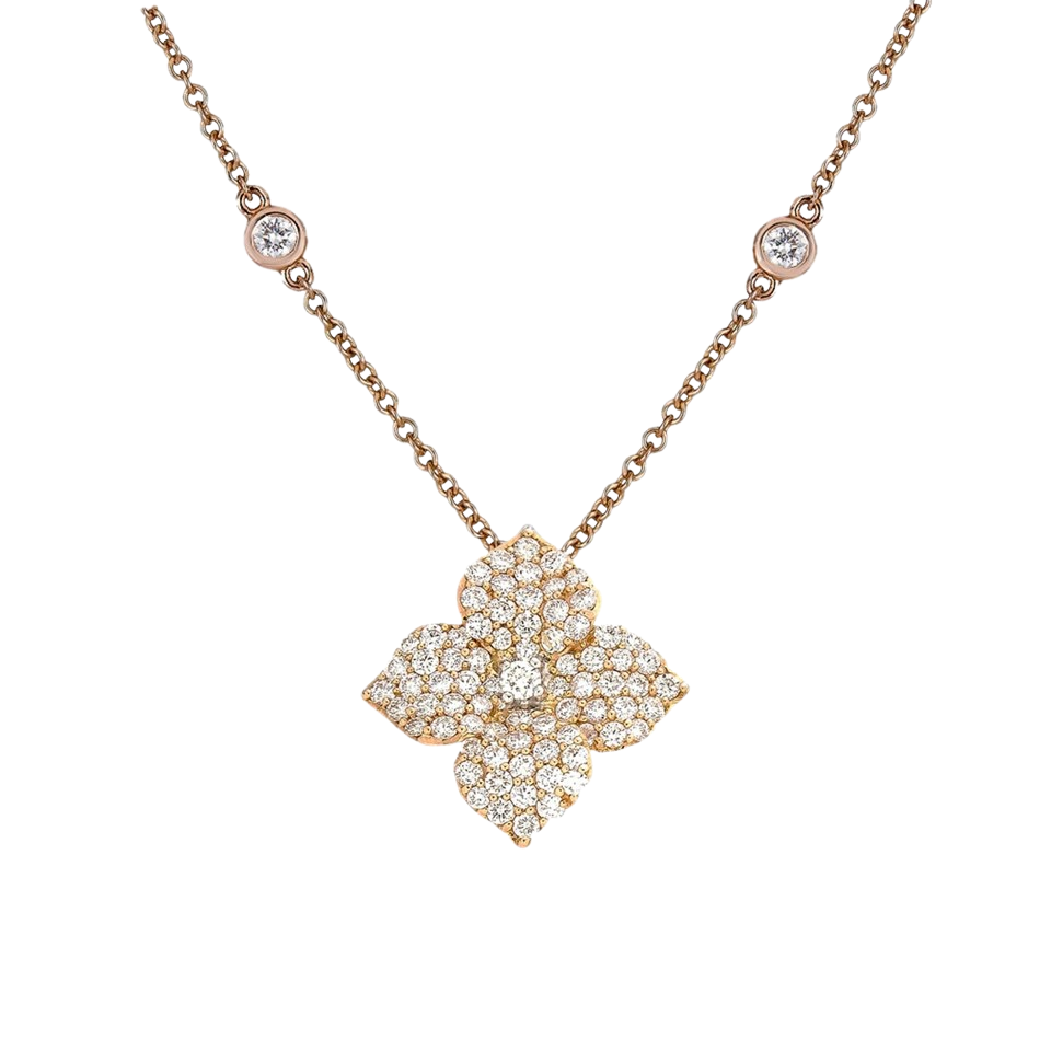 Rose Gold Fiore Small Flower Necklace
