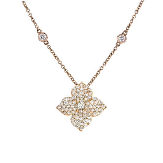 Rose Gold Fiore Small Flower Necklace