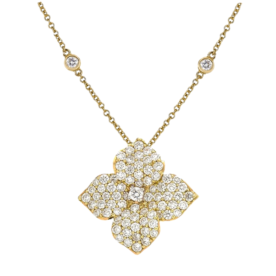 Rose Gold Fiore Large Flower Necklace