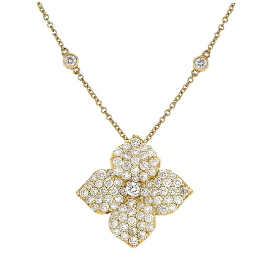 Rose Gold Fiore Large Flower Necklace