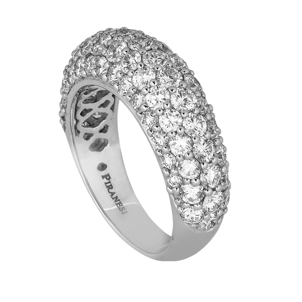 White Gold Dome Small Ring