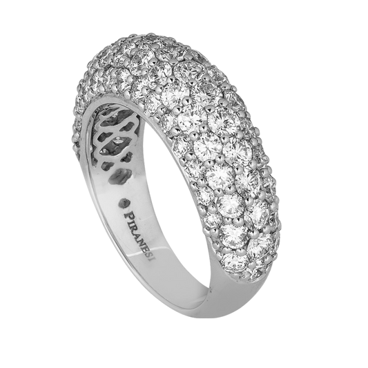 White Gold Dome Small Ring