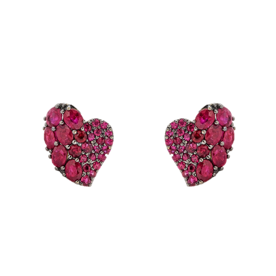 Yellow Gold Wave Heart Small Earring