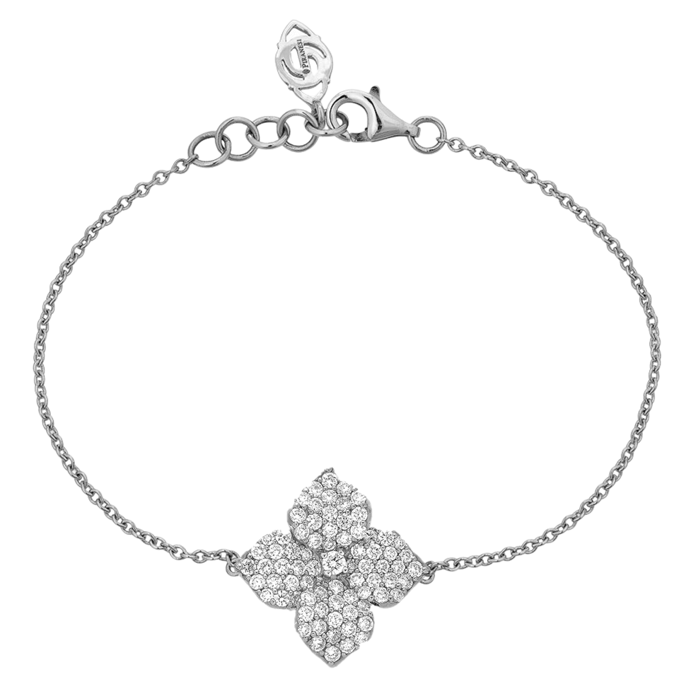 White Gold Fiore Small Flower Bracelet
