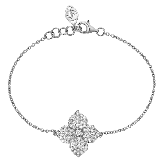 White Gold Fiore Small Flower Bracelet