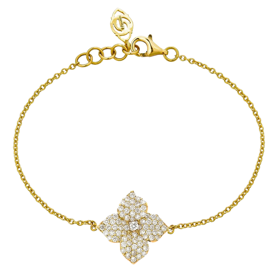 Yellow Gold Fiore Small Flower Bracelet