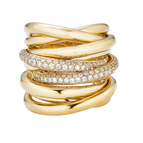 Yellow Gold Oro Wave Ring