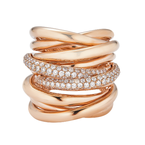 Rose Gold Oro Wave Ring