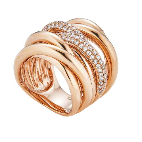 Rose Gold Oro Wave Ring