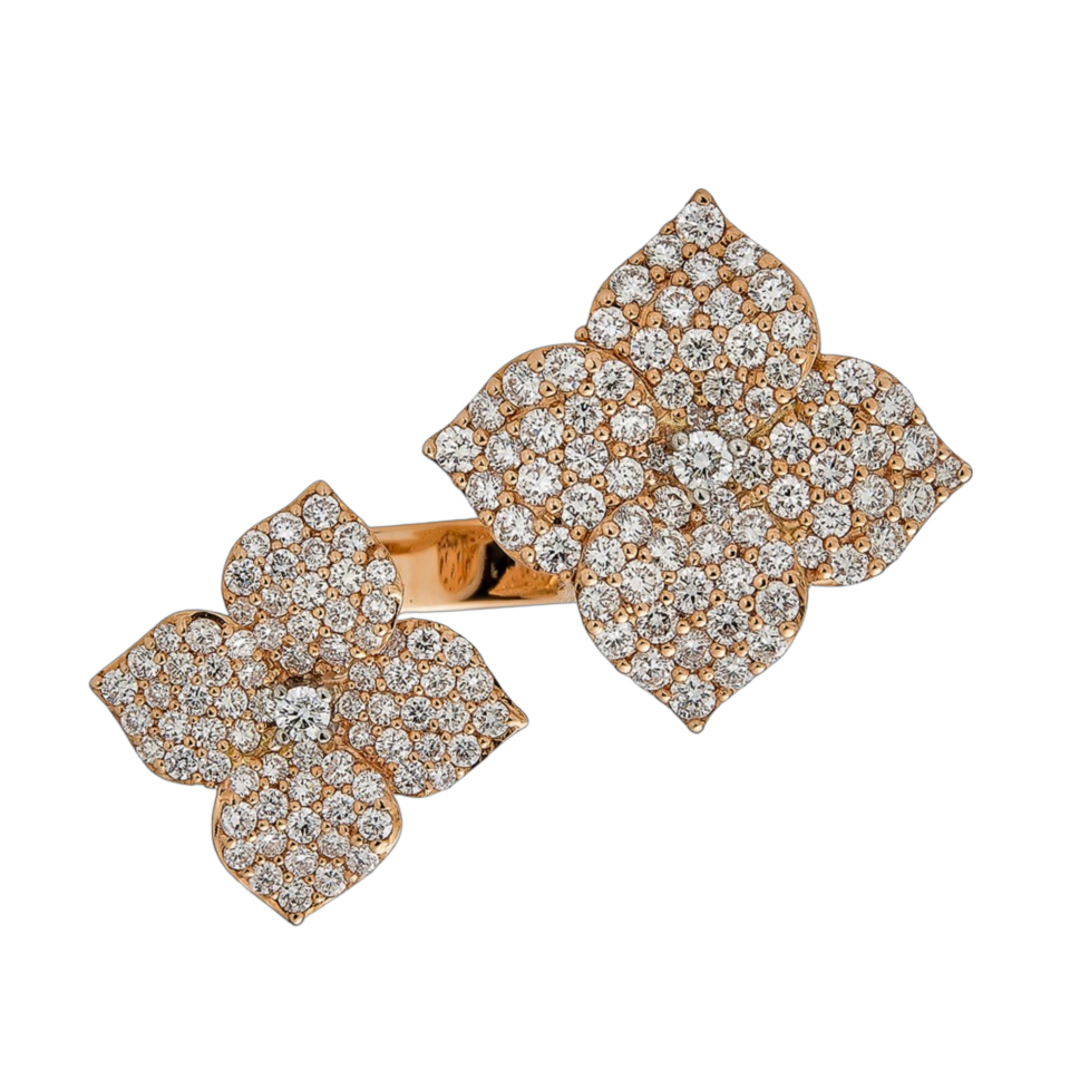 Rose Gold Fiore Double Flower Ring