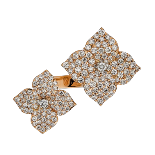 Rose Gold Fiore Double Flower Ring