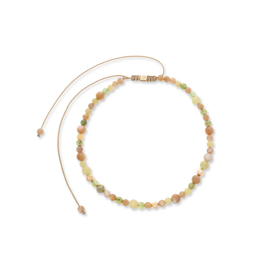 Yellow Gold Diamond & Mixed Semi Precious Coker Necklace
