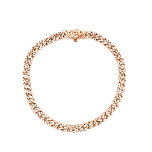 5mm Pave Diamond Cuban Bracelet