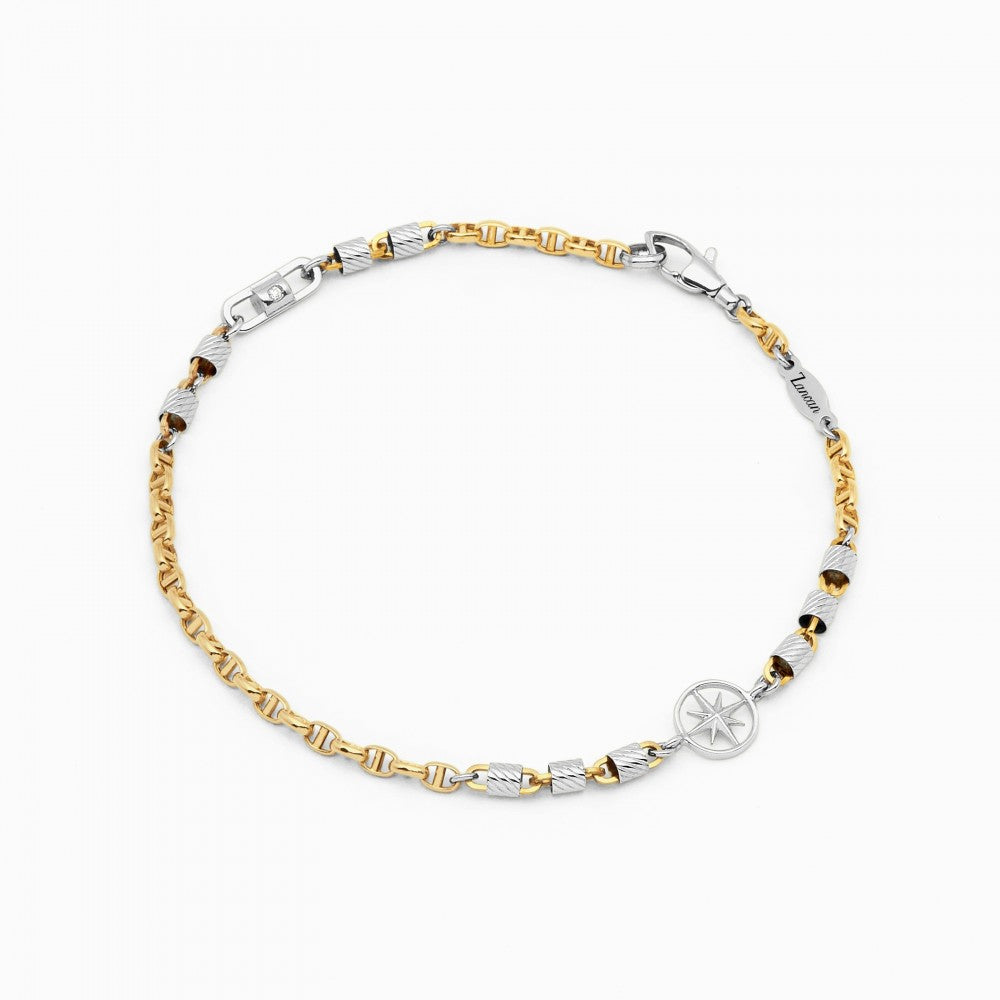 Zancan yellow gold bracelet with wind rose