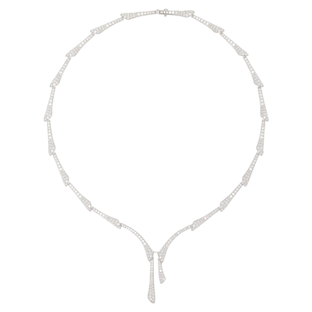 White Gold One "Y" Necklace